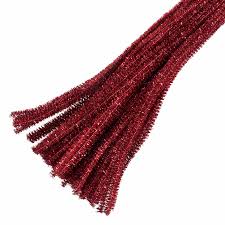 Pipe Cleaner Glitter 100pcs (Red)