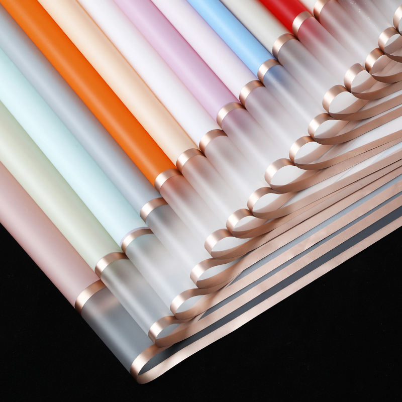 Wrapping Sheets Translucent Gold Border (A2 - Beige - 20 Sheets)