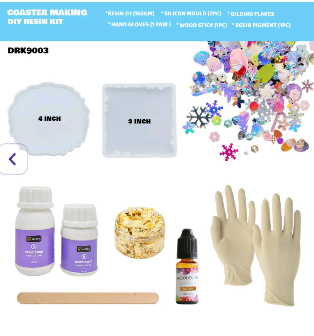 Artorial DIY Resin Kit (Coaster Making)