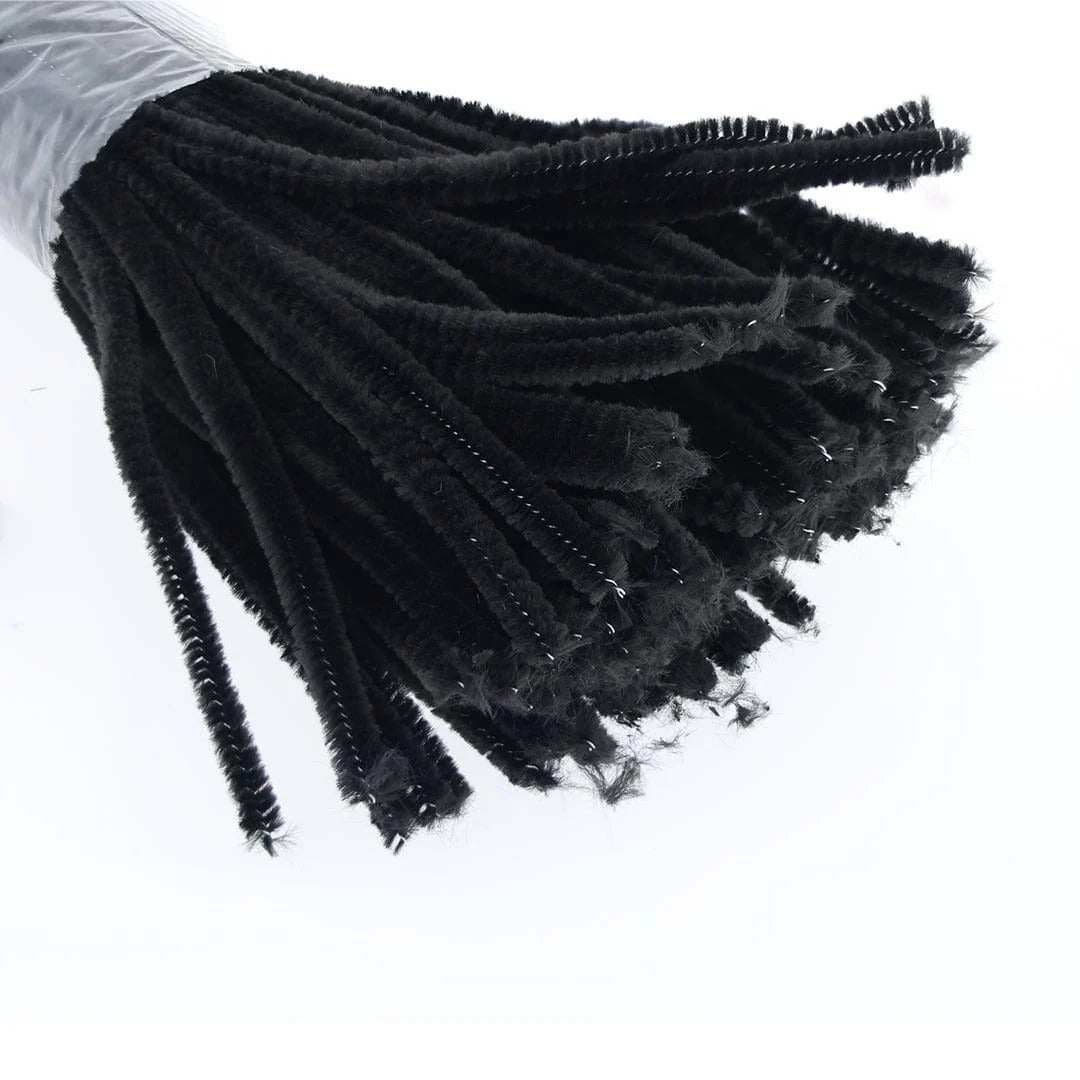 Pipe Cleaner Plain 100pcs (Black)