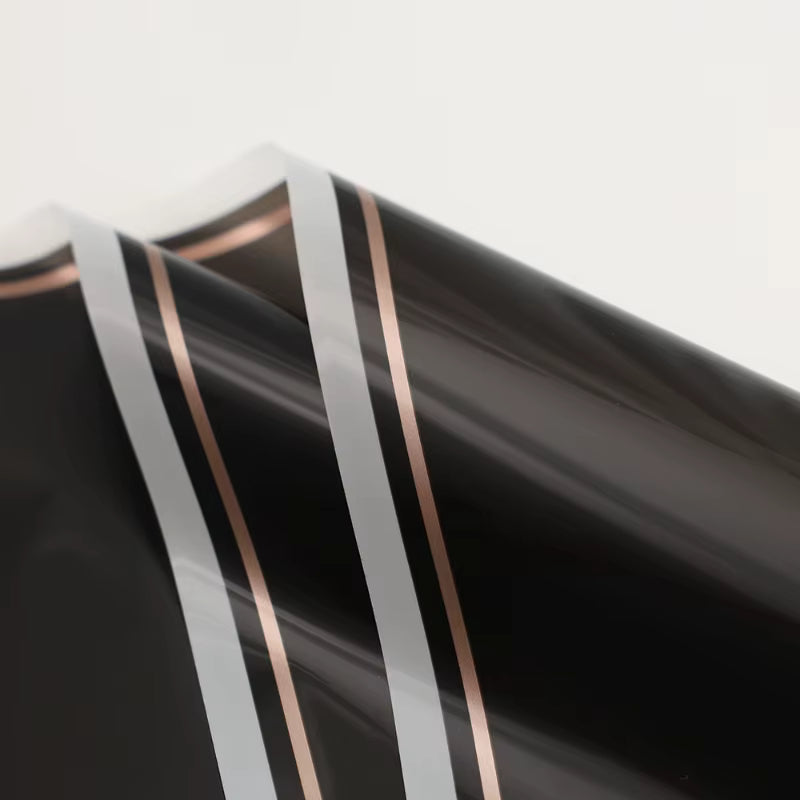 Wrapping Sheets Gold Edge (57x57cm - Black - 20 Sheets)