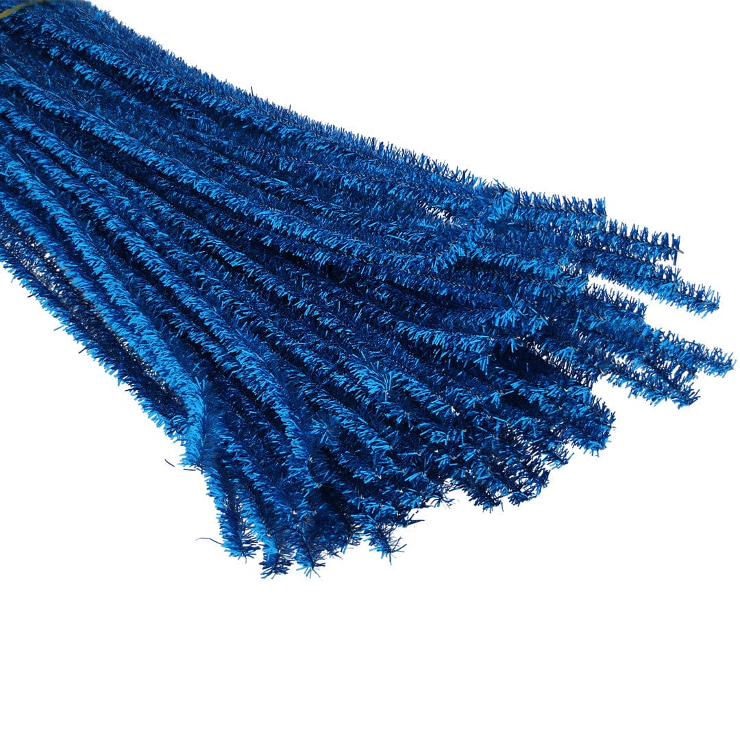 Pipe Cleaner Glitter 100pcs (Dark Blue)
