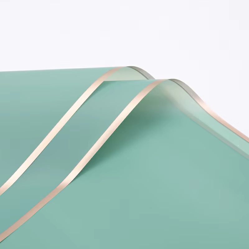 Wrapping Sheets Gold Border (A2 - Green - 20 Sheets)