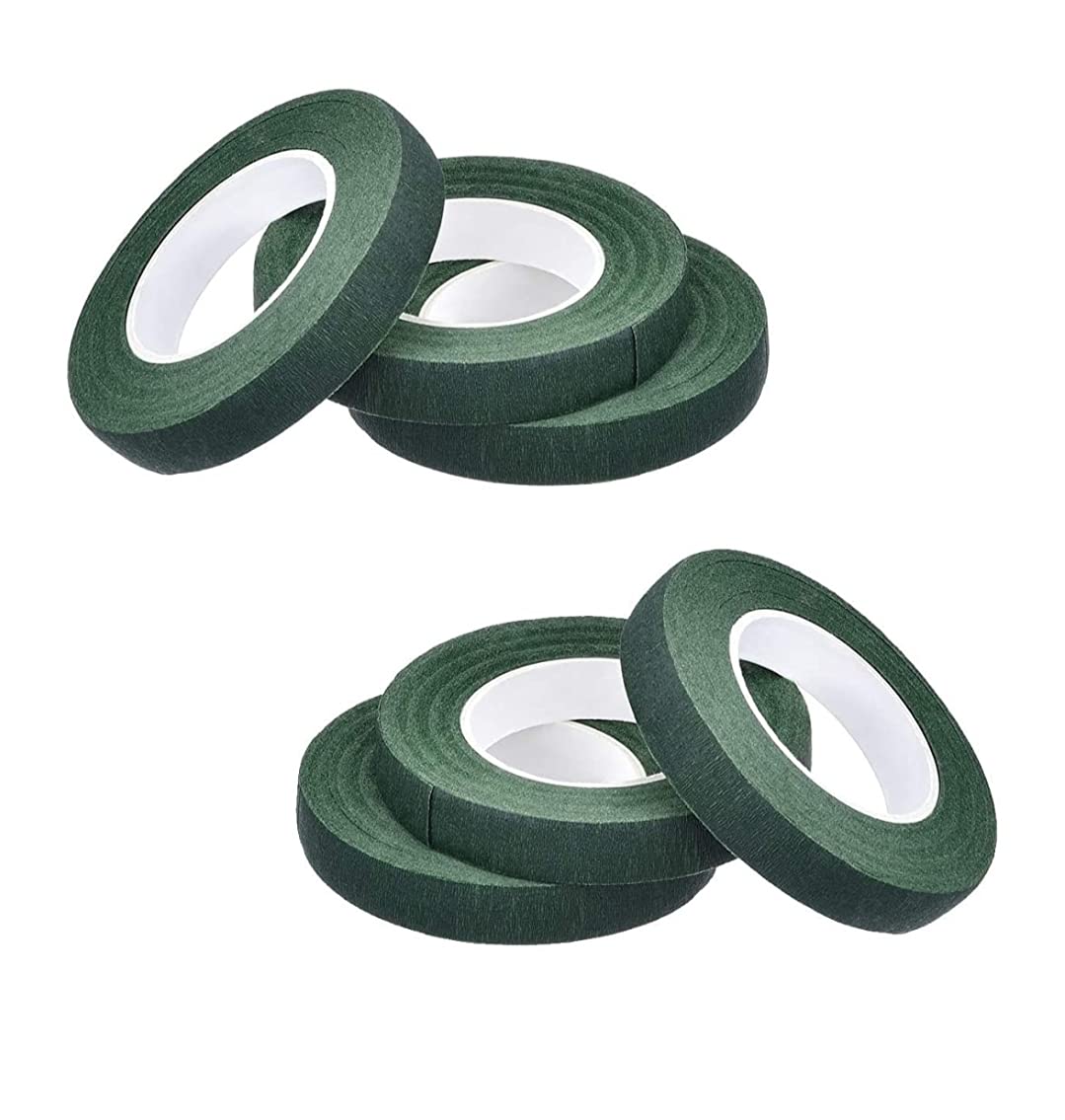 Floral Tape 0.5inch (Dark Green - Pack of 6)