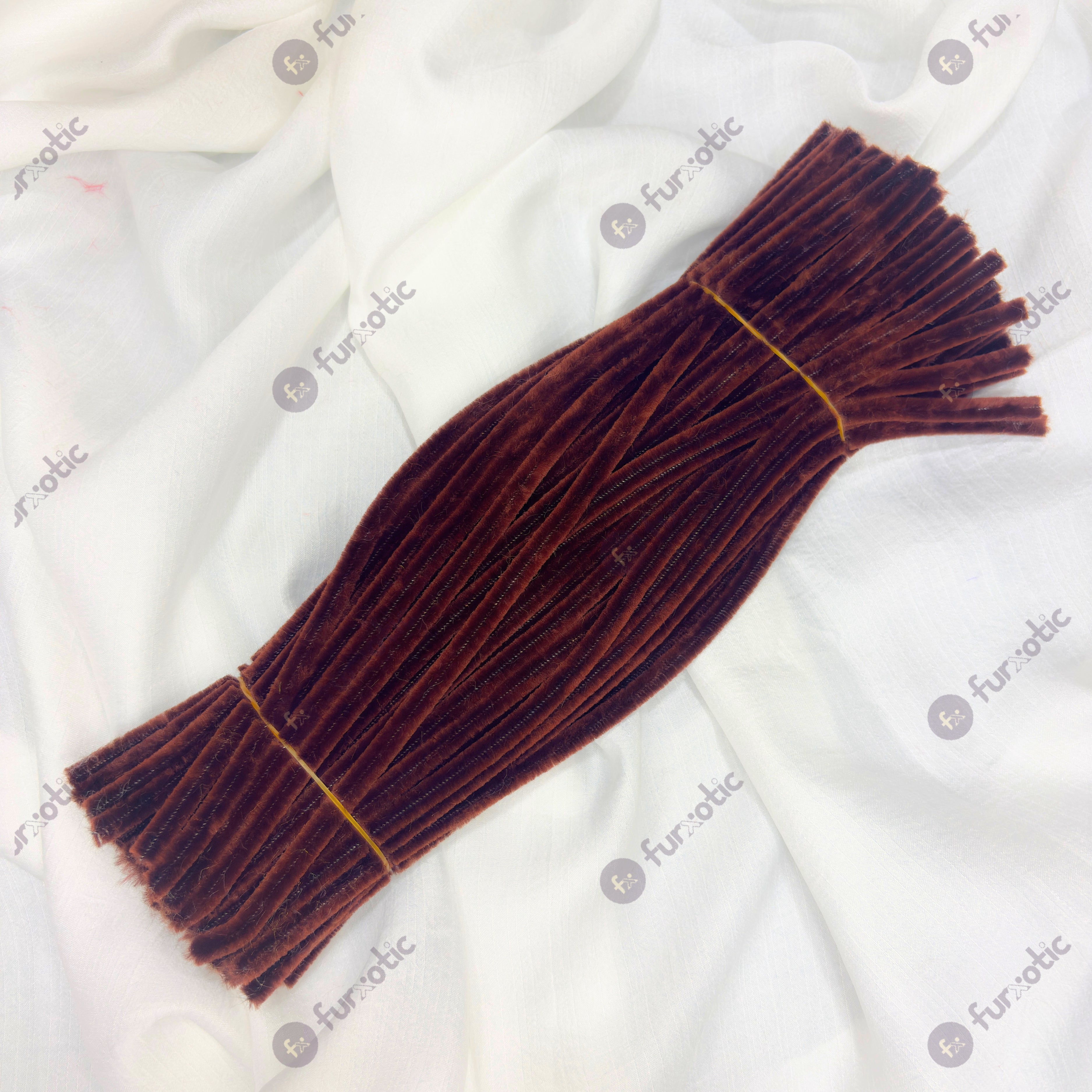 8mm Pipe Cleaner Plain 100pcs (Brown)