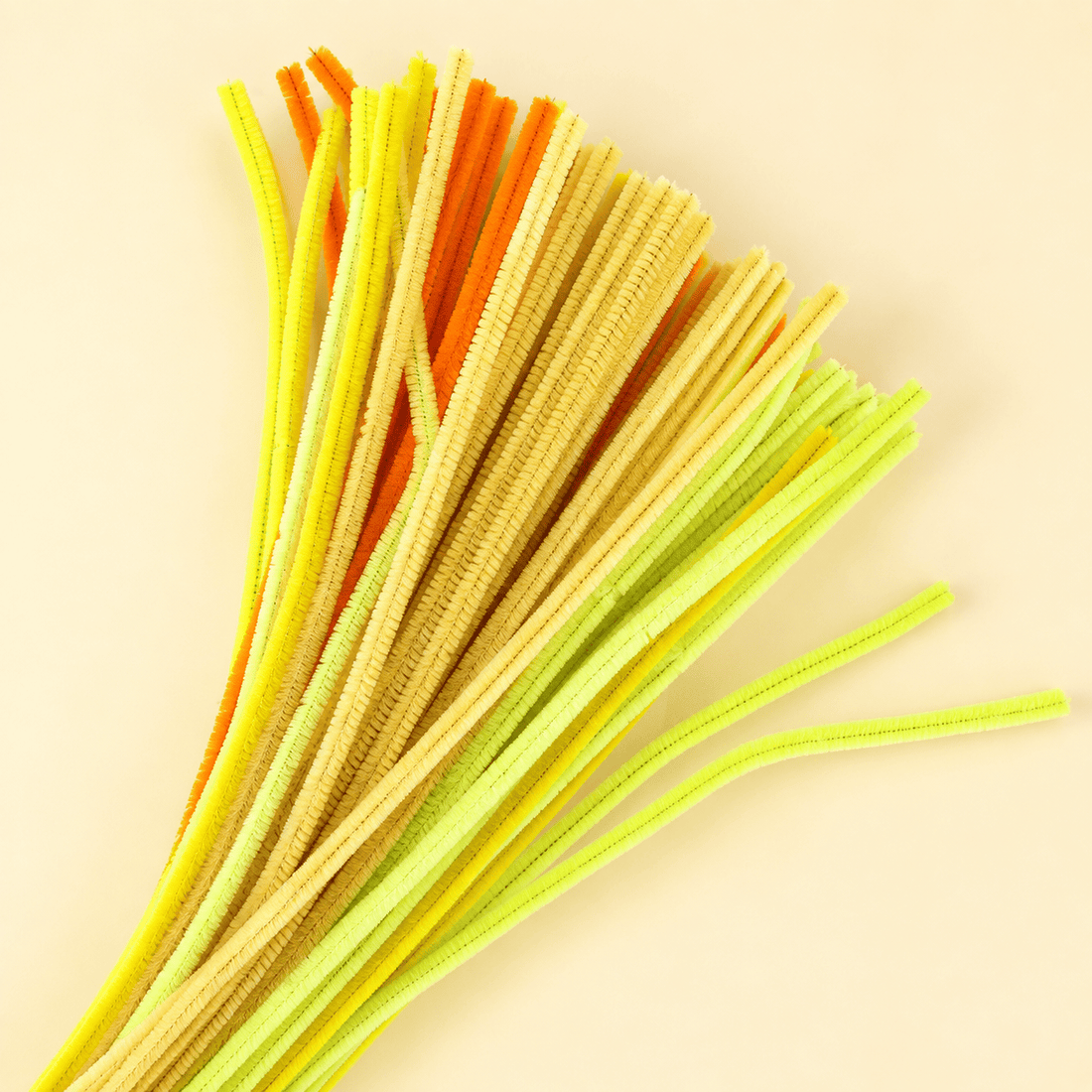 Pipe Cleaner Plain 100pcs ( Fluffy Yellow Family)