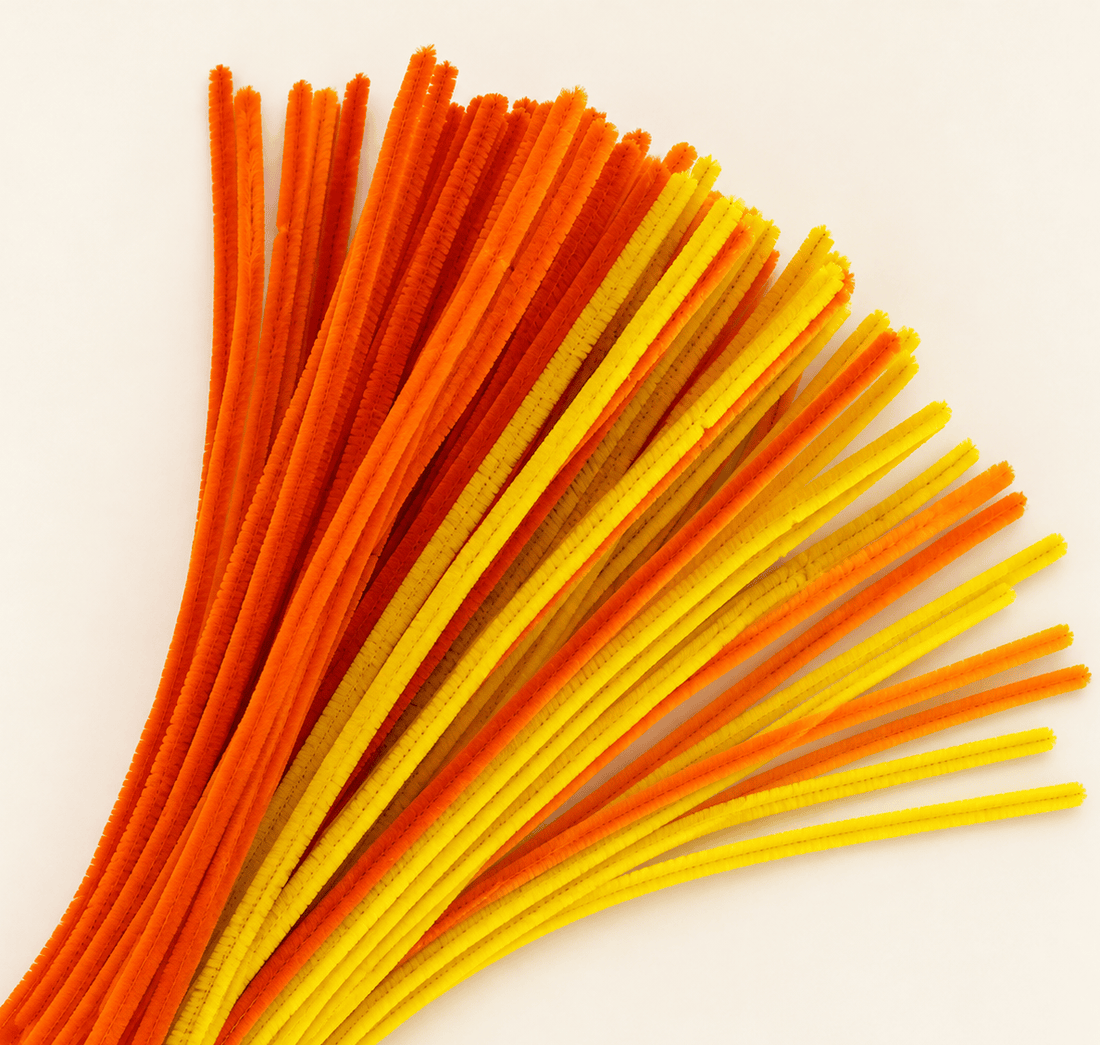Pipe Cleaner Plain 100pcs ( Fluffy Orange Family)