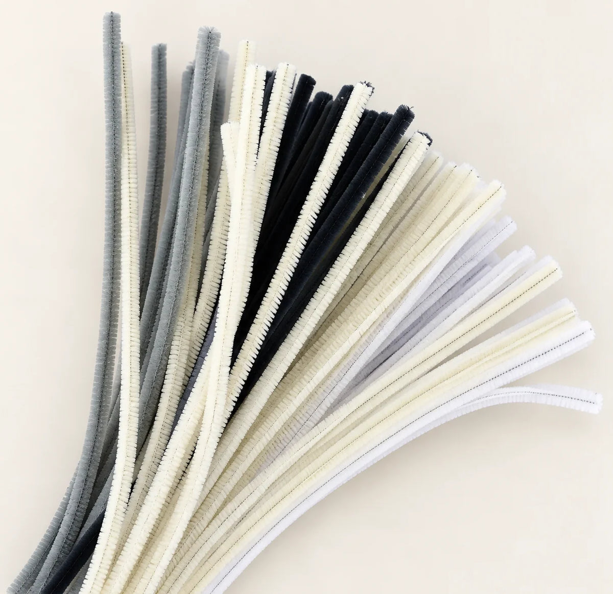Pipe Cleaner Plain 100pcs ( Fluffy Neutral Family )