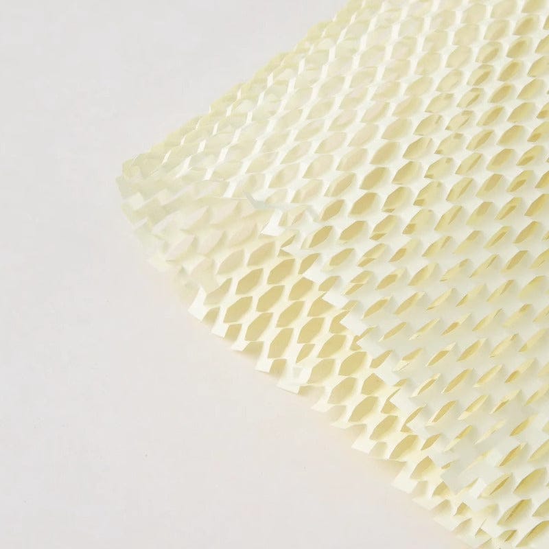 Eco-Friendly Honeycomb Paper Roll for Bouquet Wrapping, Gift Packaging & DIY Crafts – Decorative Cushioning Wrap - Light Yellow - 2 - Furxotic