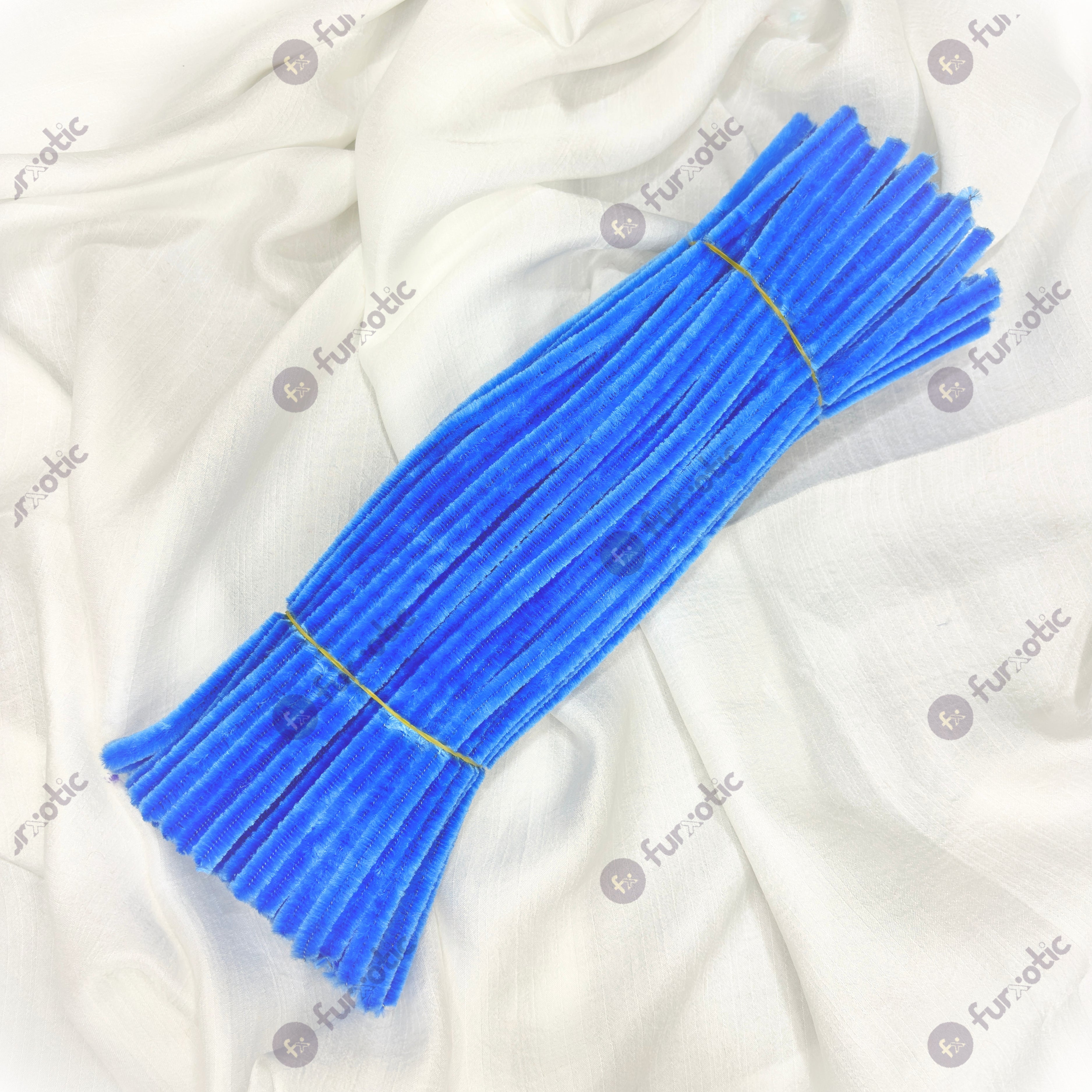 8mm Pipe Cleaner Plain 100pcs (Deep Blue)