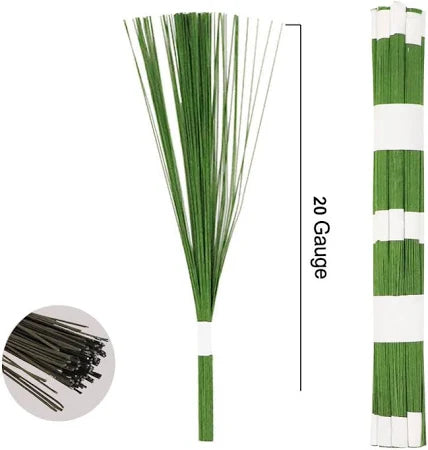 Floral Wire (Green, 100pcs, 20 Gauge)
