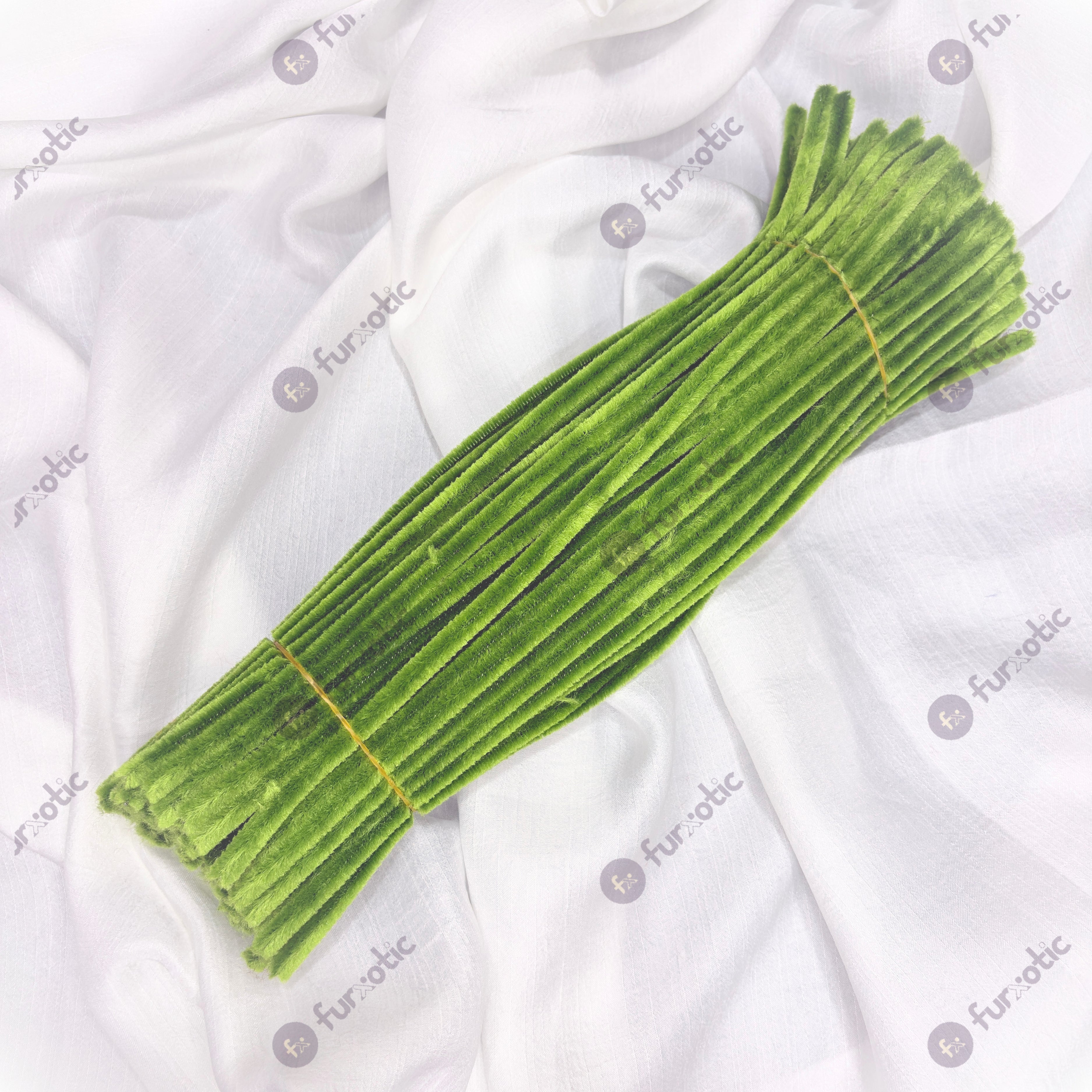 8mm Pipe Cleaner Plain 100pcs (Pistachio Green)