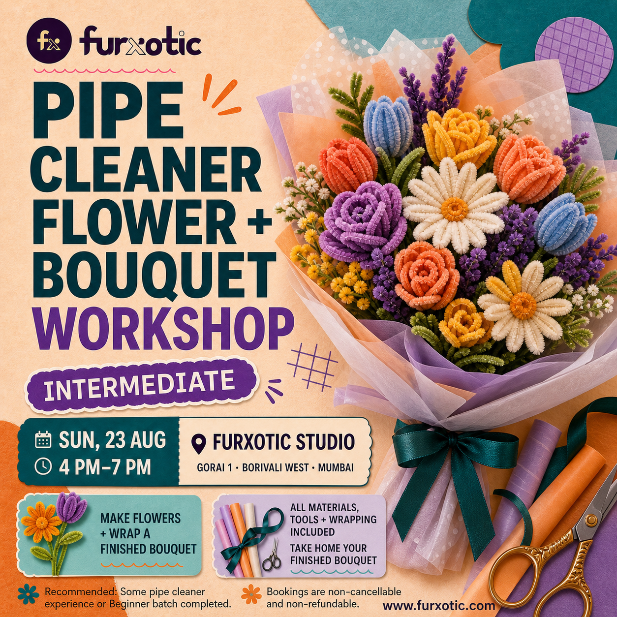 Pipe Cleaner Workshop — Expert | Sun, 23 Aug | 4 PM–7 PM