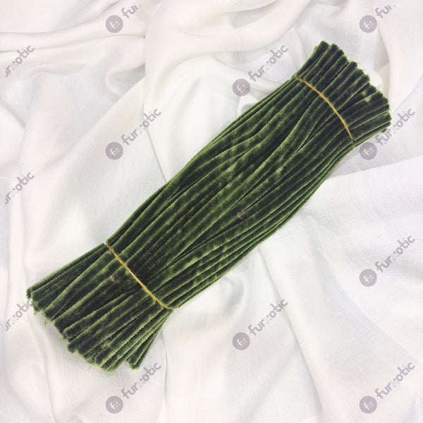 8mm Pipe Cleaner Plain 100pcs (Pine Green)