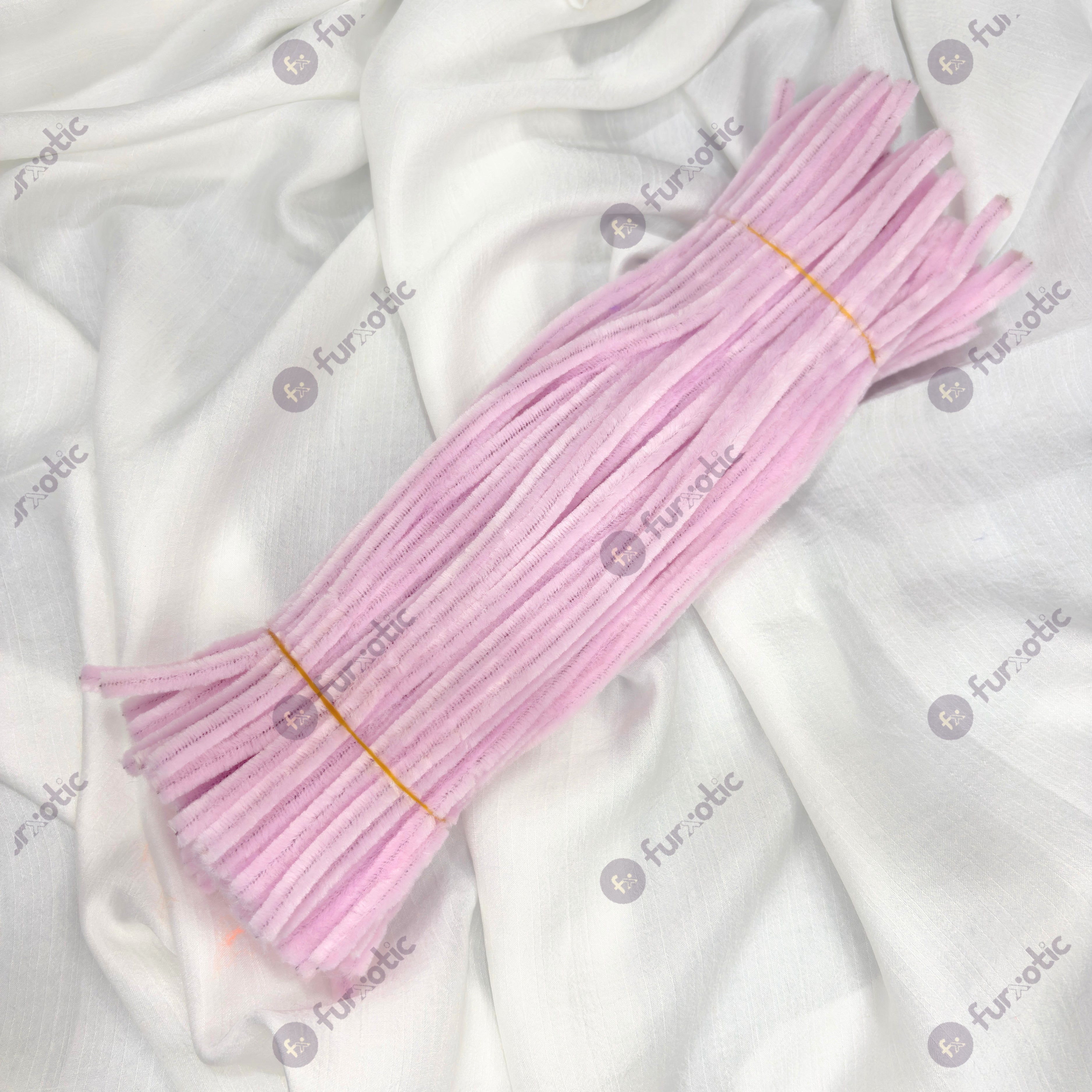 8mm Pipe Cleaner Plain 100pcs (Light Peach)