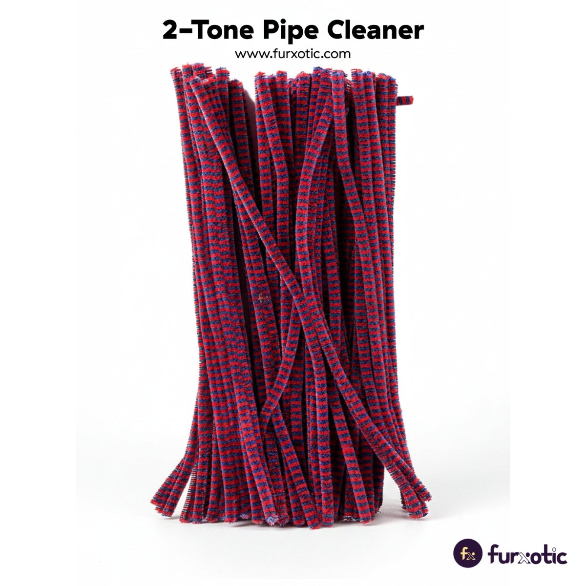 2-Tone Pipe Cleaner 100pcs (Blue + Red)