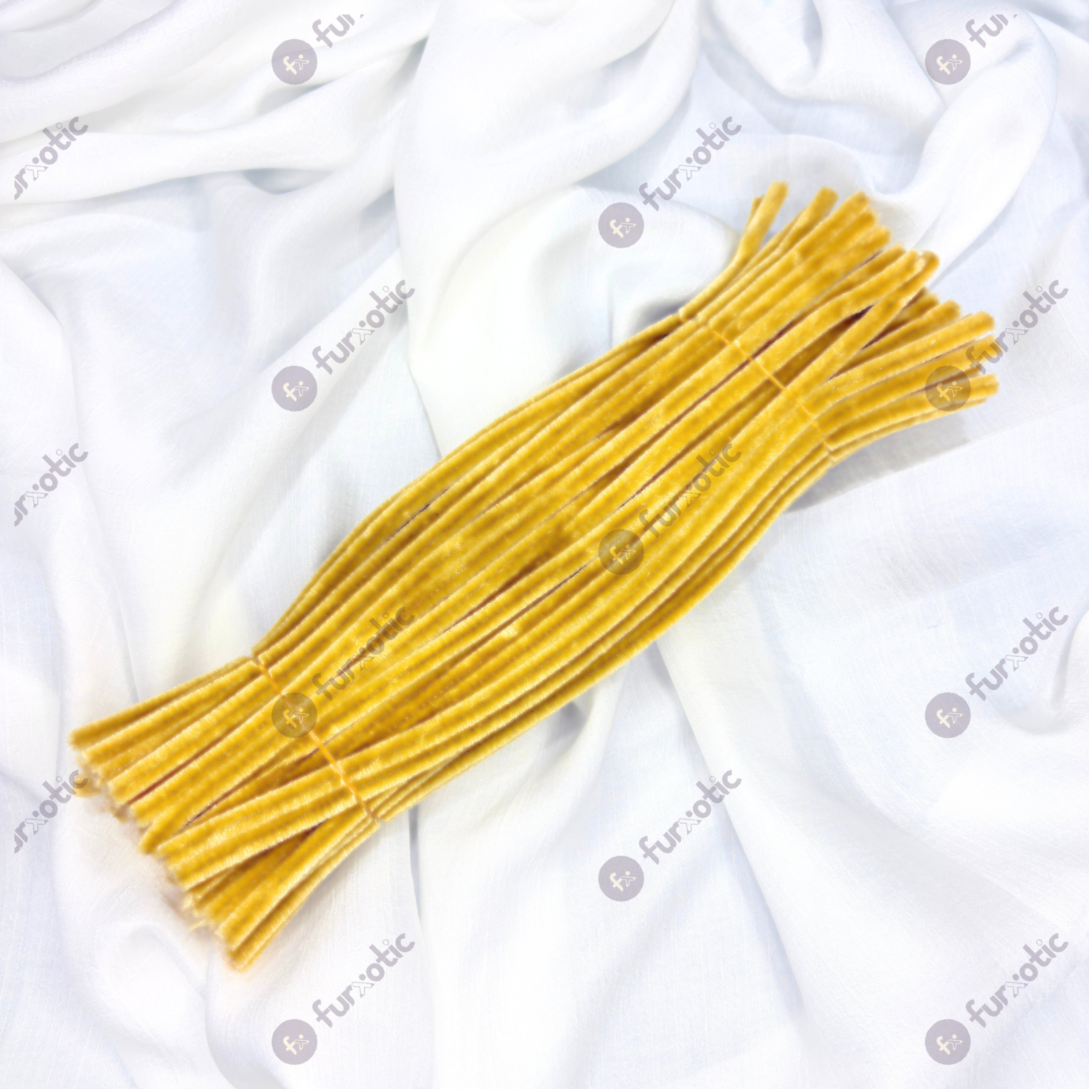 8mm Pipe Cleaner Plain 100pcs (Sunflower Yellow)