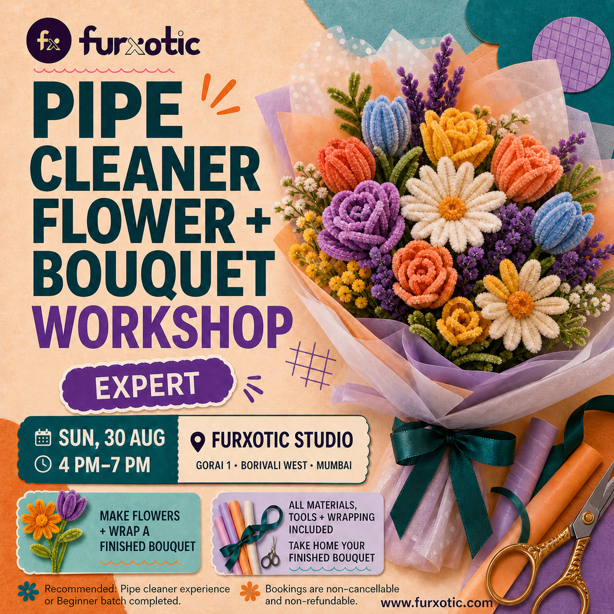 Pipe Cleaner Workshop — Expert | Sun, 30 Aug | 4 PM–7 PM