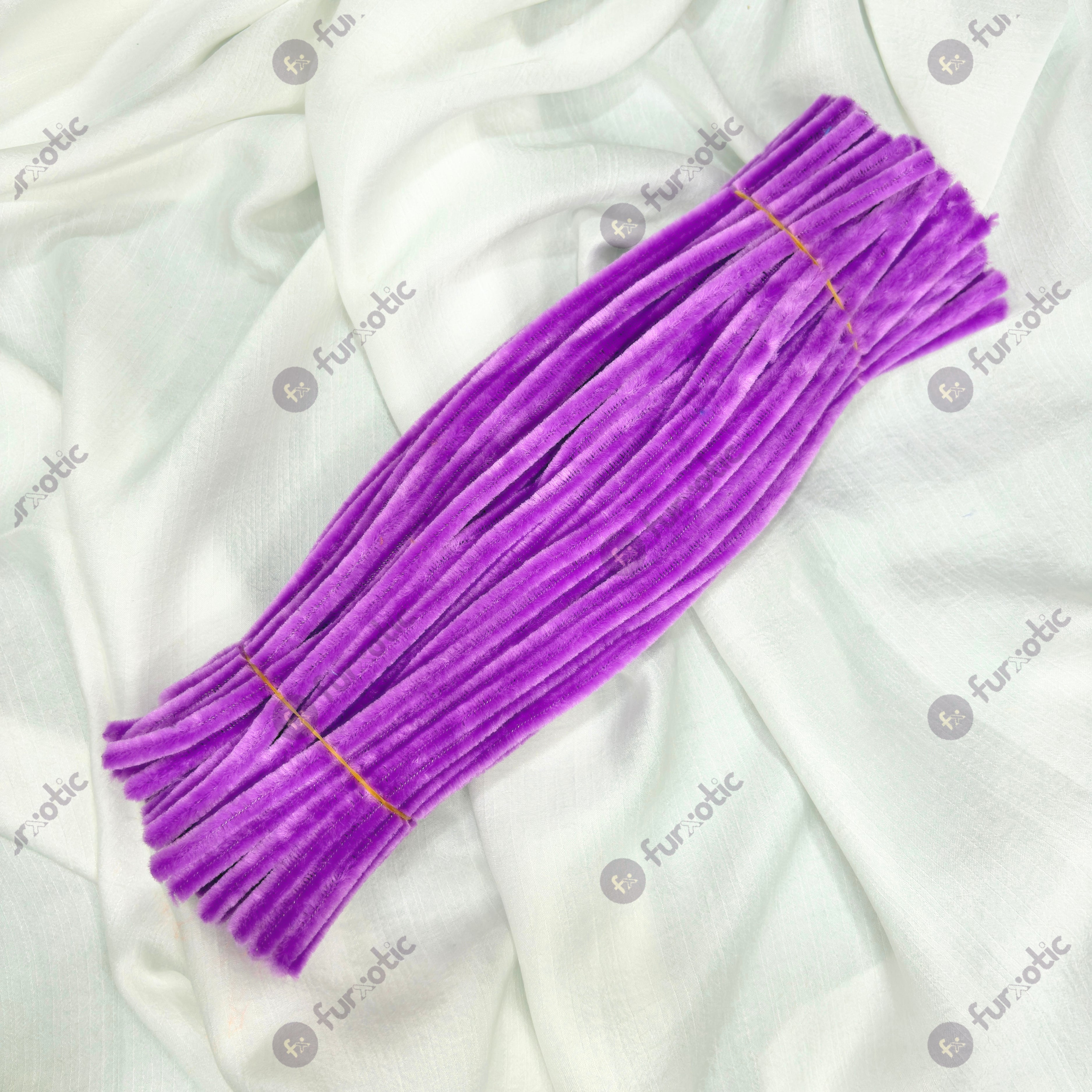 8mm Pipe Cleaner Plain 100pcs (Magenta)