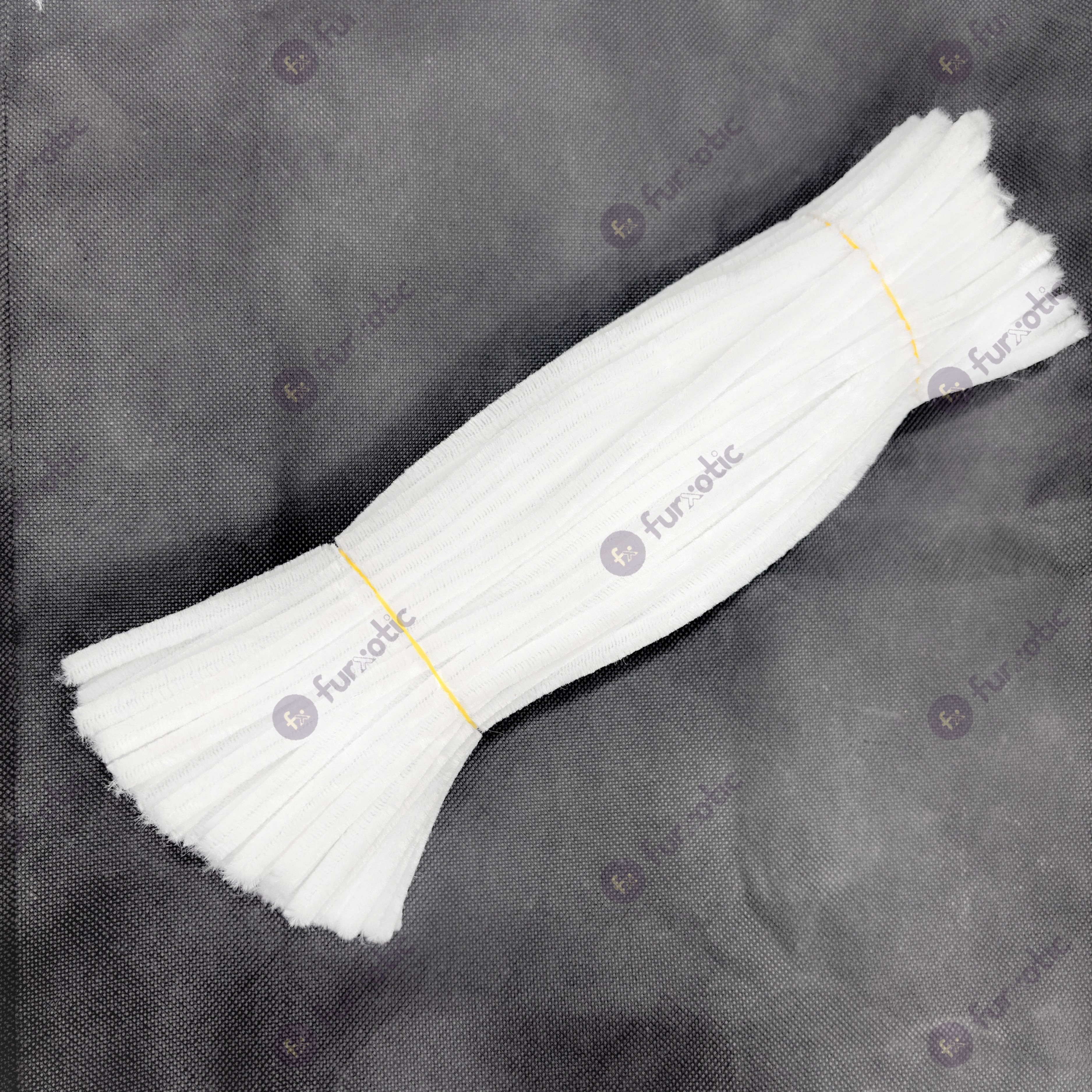 8mm Pipe Cleaner Plain 100pcs (White)