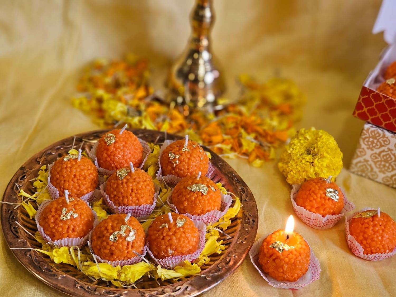 Motichoor Ladoo Candle Mould - 4 - Furxotic
