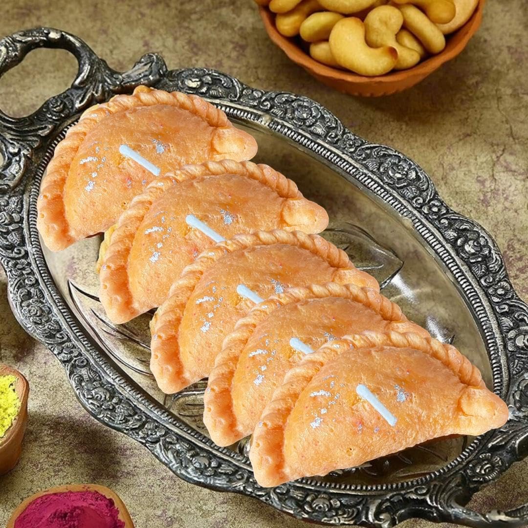 2 Cavity Gujiya Shape Candle Mould - 3 - Furxotic