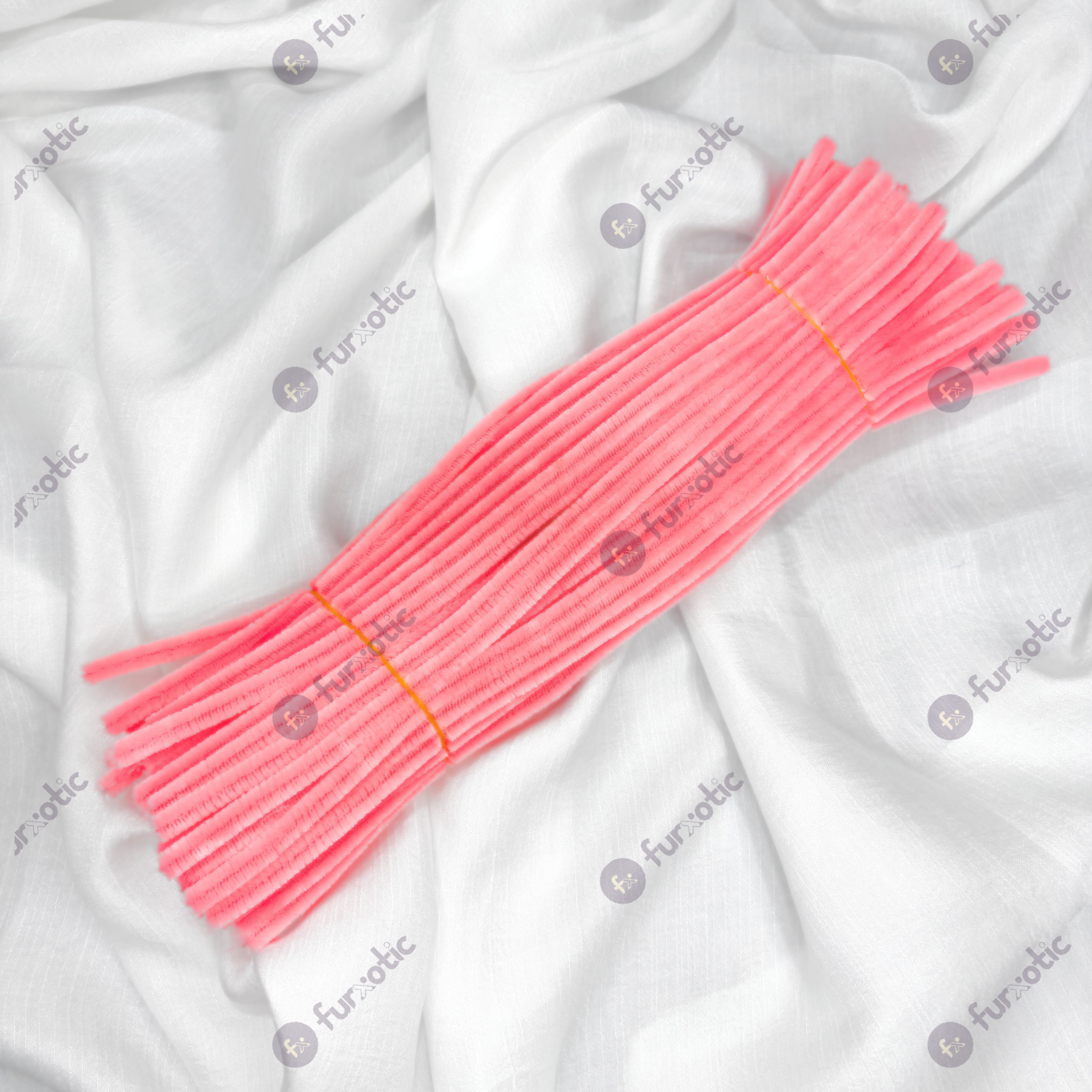8mm Pipe Cleaner Plain 100pcs (Light Pink)