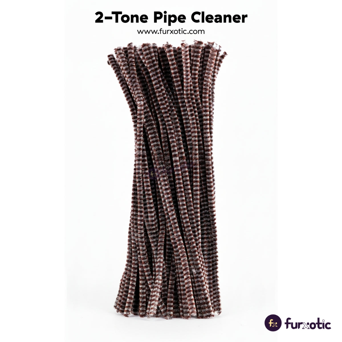 2-Tone Pipe Cleaner 100pcs (Brown + White)