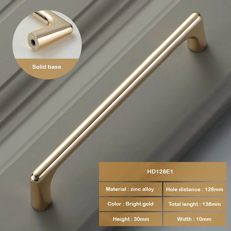 Gold Tray Handle – 128mm (1 Pc)