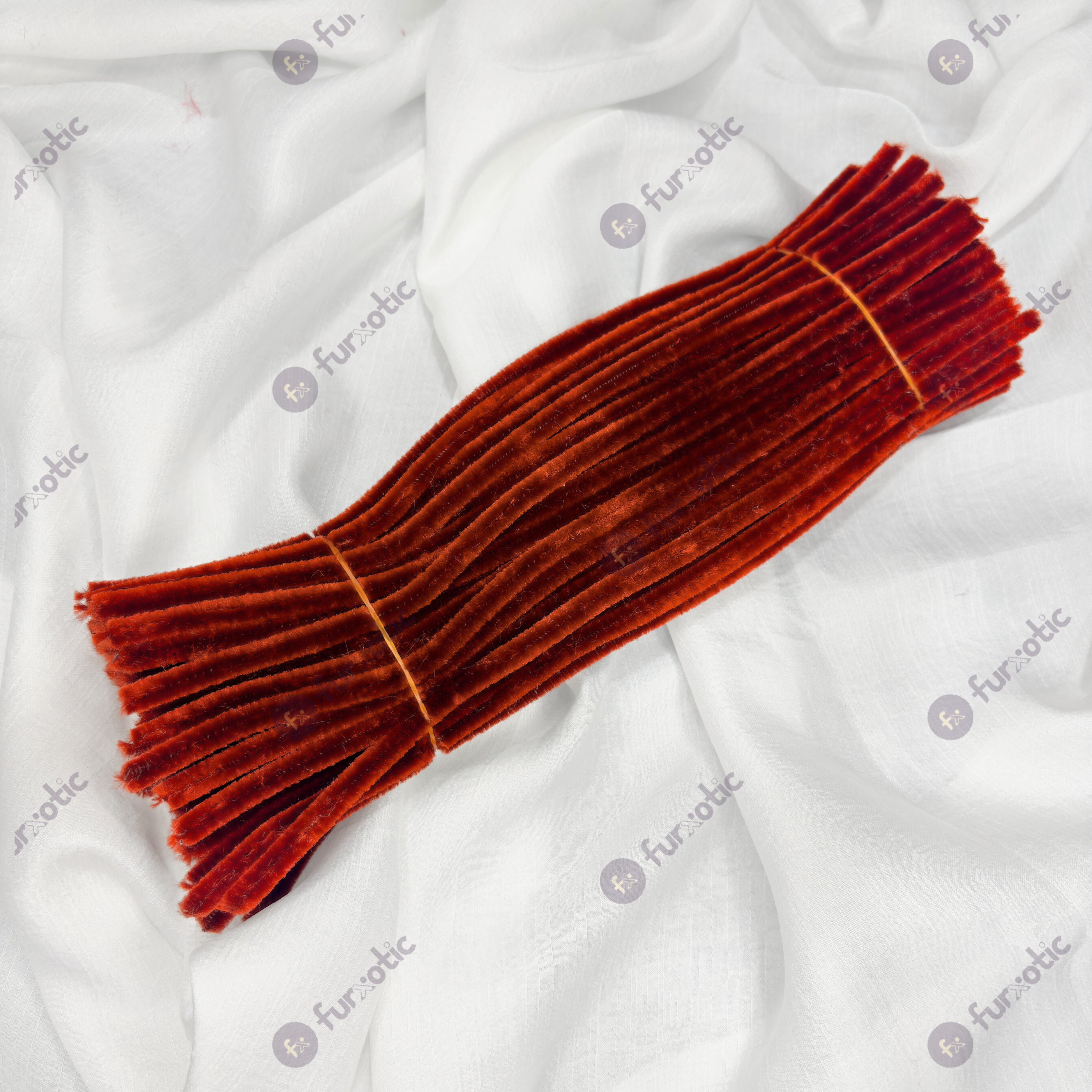 8mm Pipe Cleaner Plain 100pcs (Maroon)