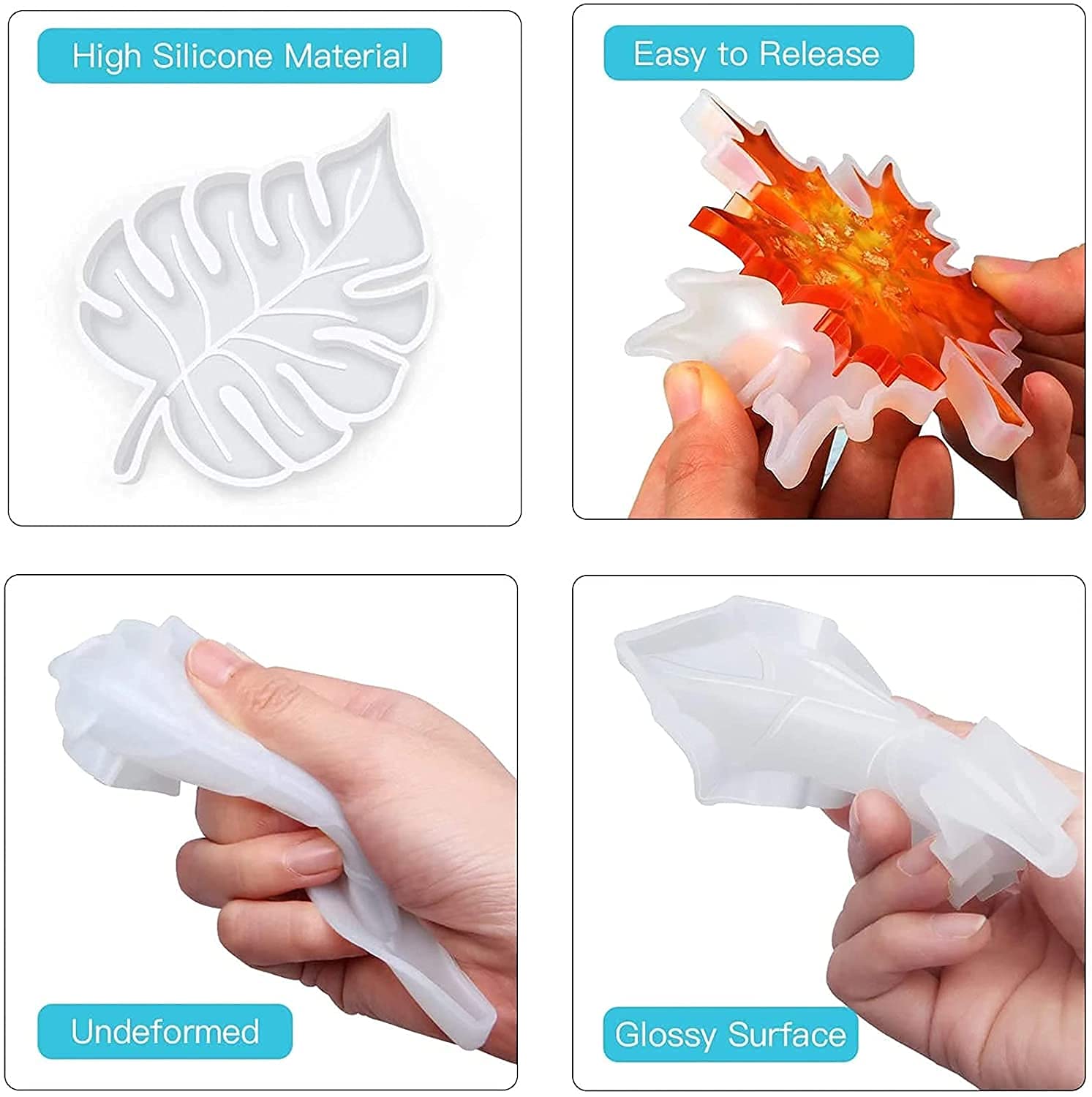 Maple Leaf Resin Silicon Mould (13 x 9 cm)