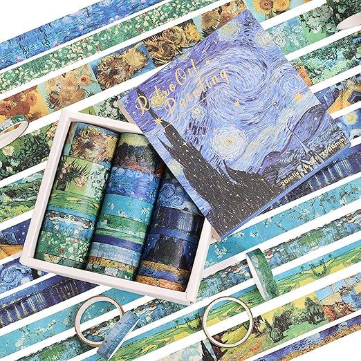 Washi Tape (Vincent Van Gogh Series - 18 Rolls - 2 meter each)