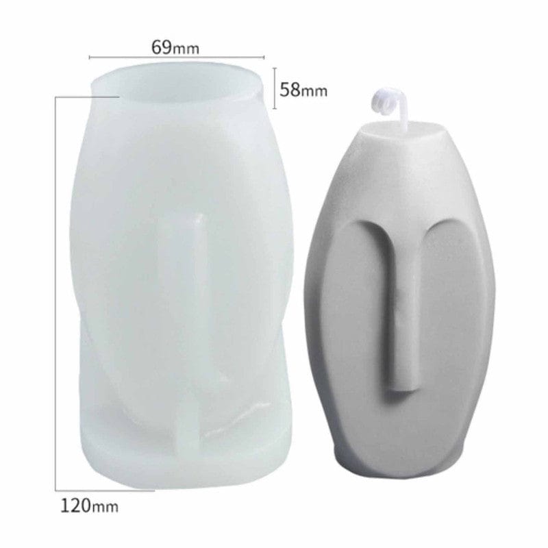 Nordic Face Candle D01 Mould - 1 - Furxotic