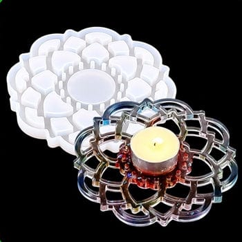 Floral Tea Light Candle Holder Mould - 1 - Furxotic