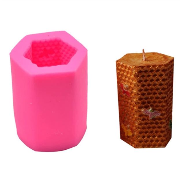 Hexagon Bee Honeycomb Candle Mould - 1 - Furxotic