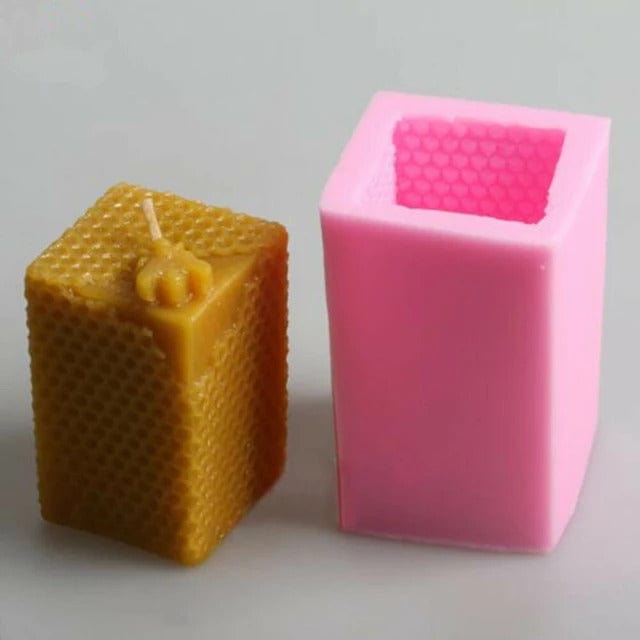 Square Bee Honeycomb Candle Mould - 1 - Furxotic