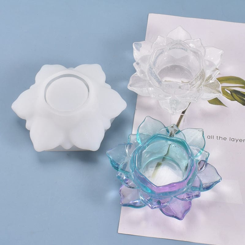 Lotus Shape Tea Light Candle Holder Mould - 2 - Furxotic