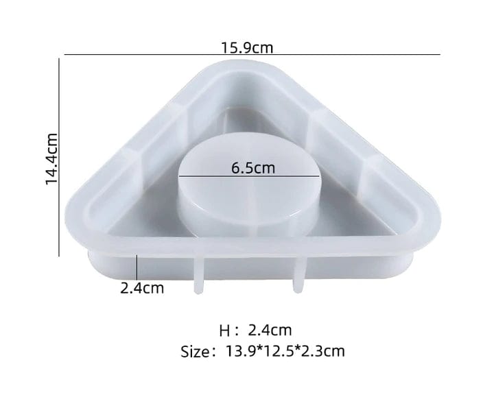Triangle Shape Tea Light Candle Holder Mould - 1 - Furxotic