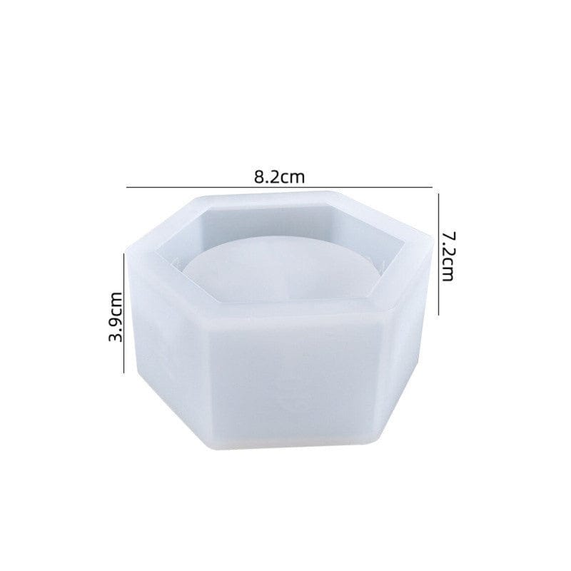 Hexagon Tea Light Candle Holder & Bowl Mould - 1 - Furxotic
