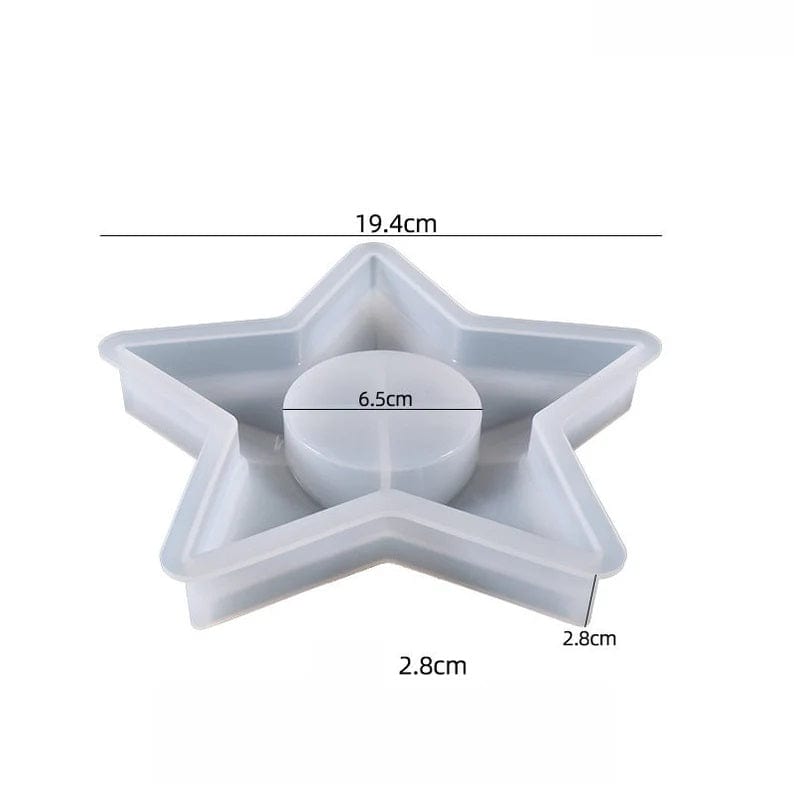 Star Tea Light Candle Holder Mould - 1 - Furxotic