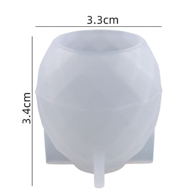 Diamond Cut Knob, Paper Weight & Candle D02 Mould - 1 - Furxotic
