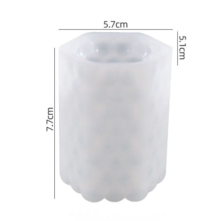 Hexagon Bubble Candle Mould - 1 - Furxotic