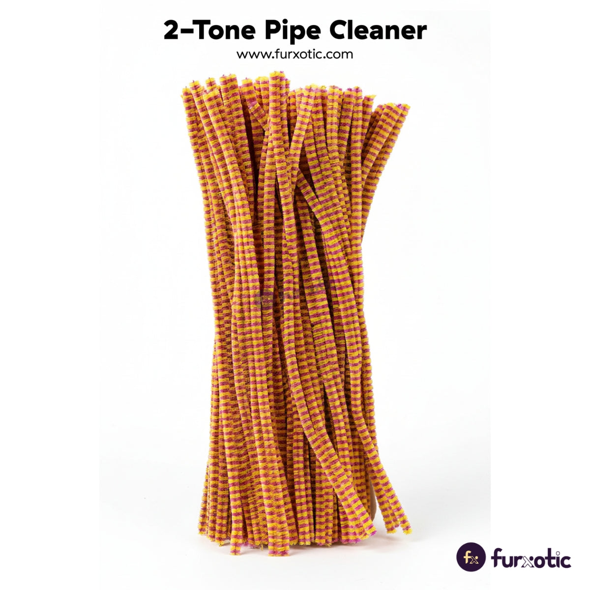 2-Tone Pipe Cleaner 100pcs (Yellow + Magenta)
