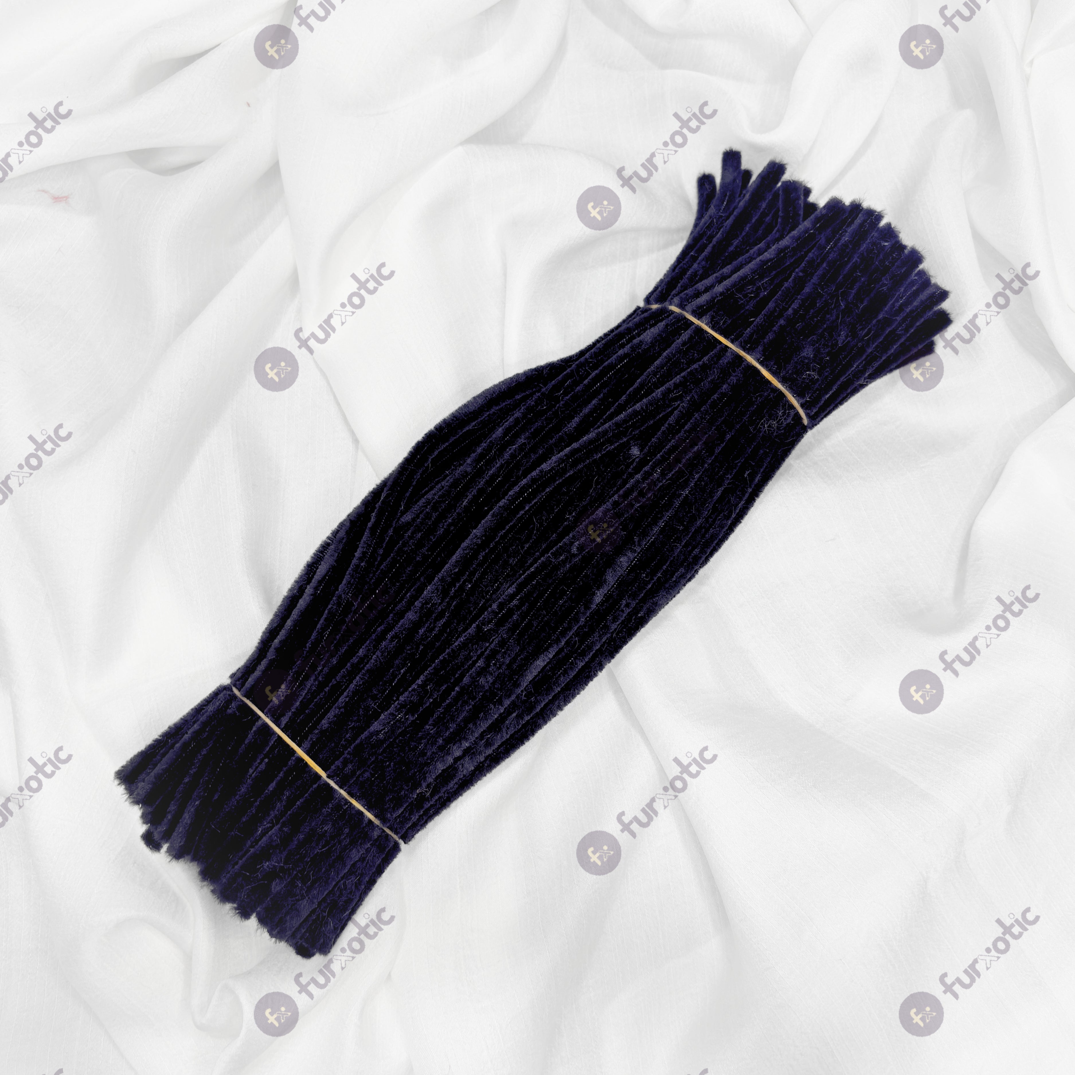 8mm Pipe Cleaner Plain 100pcs (Black)