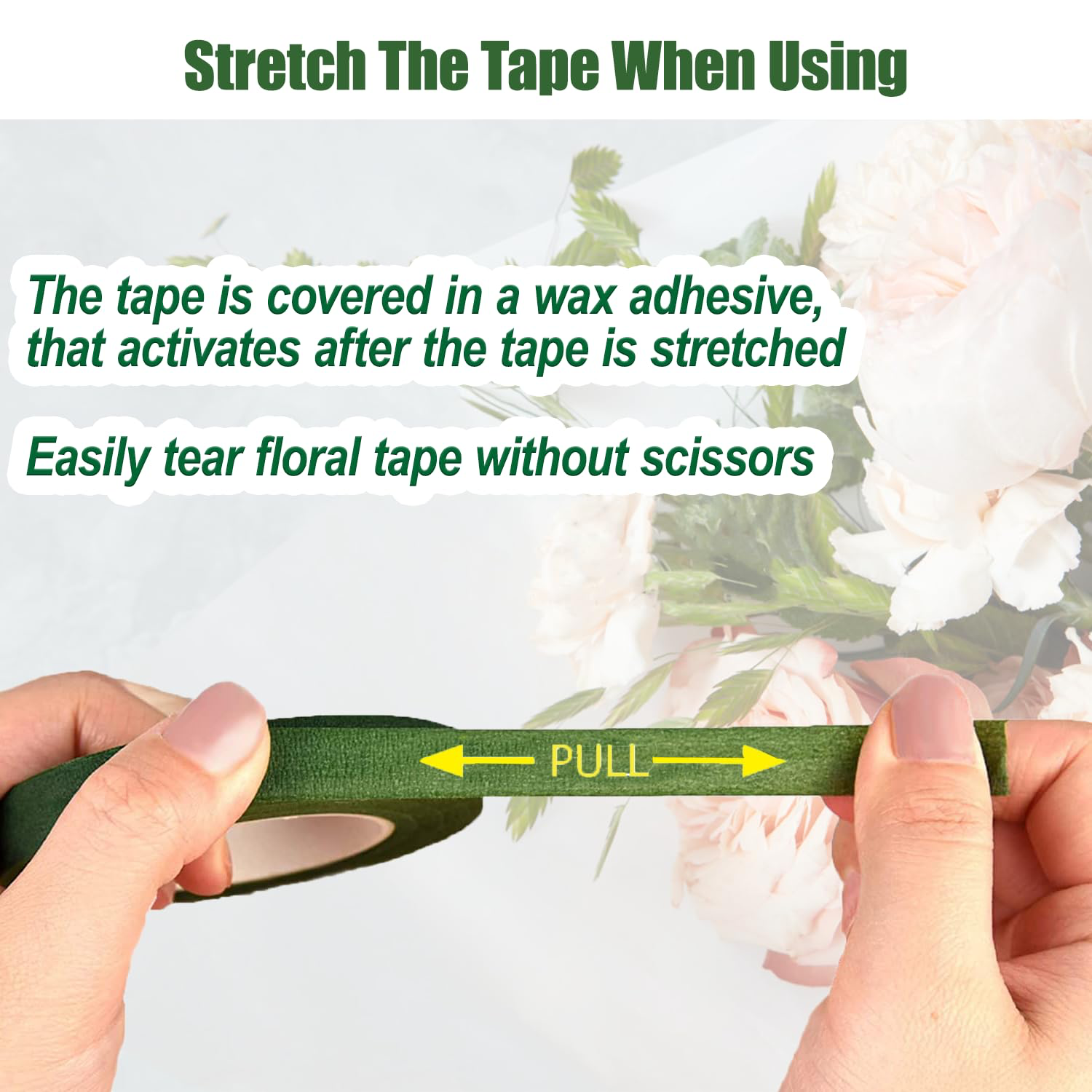 Floral Tape 0.5inch (Dark Green - Pack of 6)
