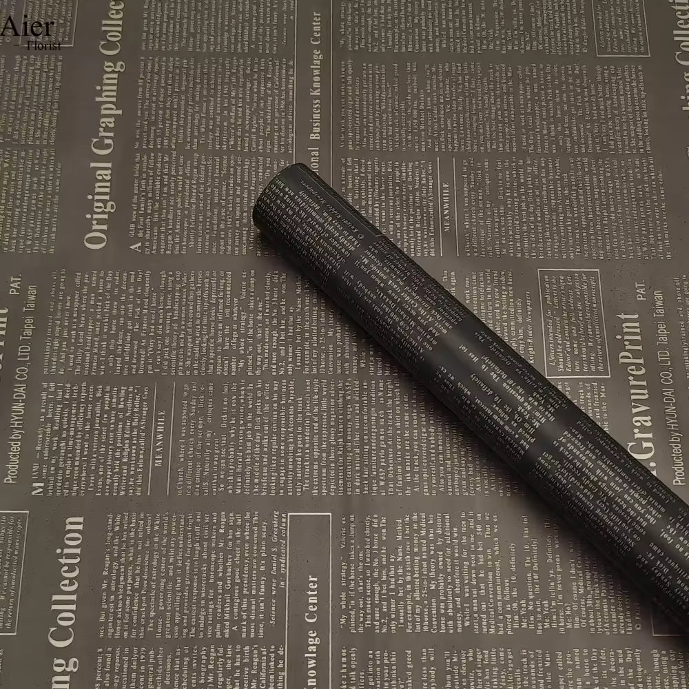 Newspaper Wrapping Sheets (Black/Golden- 20 Sheets)