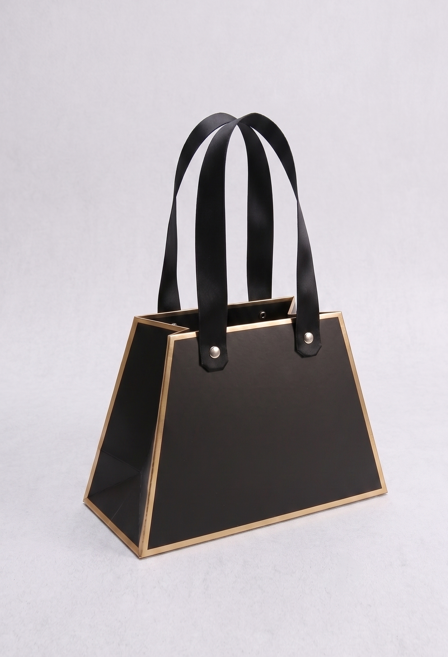 Portable Flower & Gift Hand Bag – Bouquet Packaging Bag (Black)