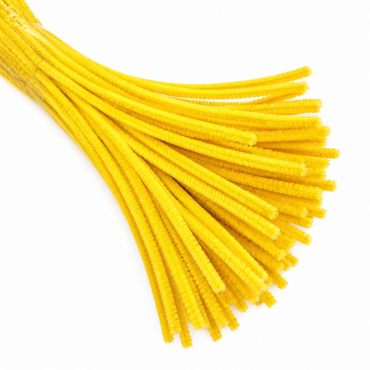 8mm Pipe Cleaner Plain 100pcs (butter yellow)