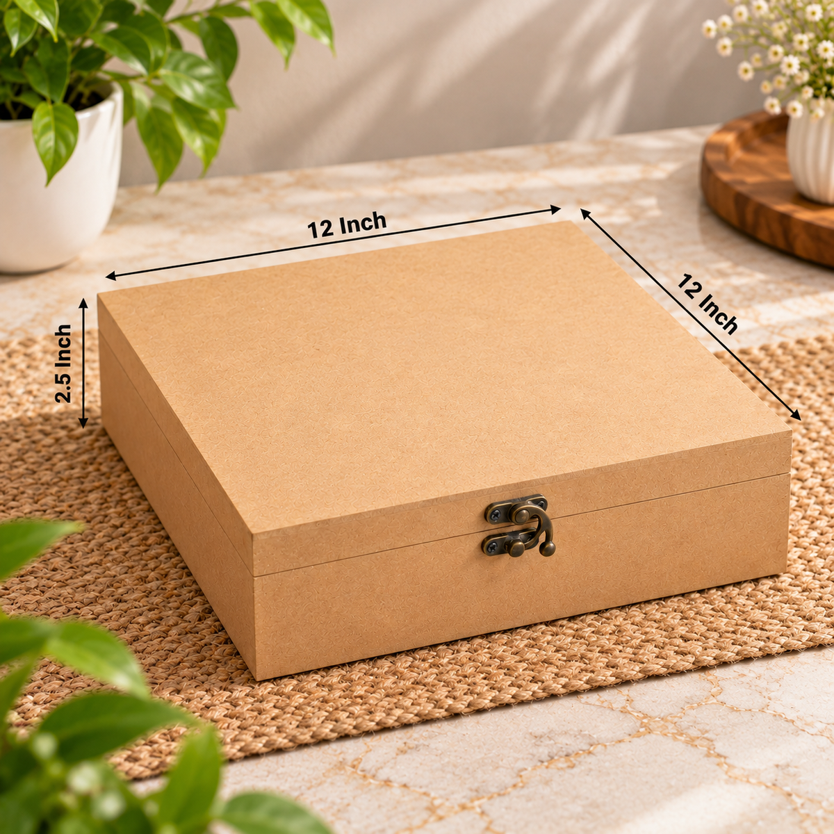MDF Wooden box 12 x 12 inch (2.5 inch)