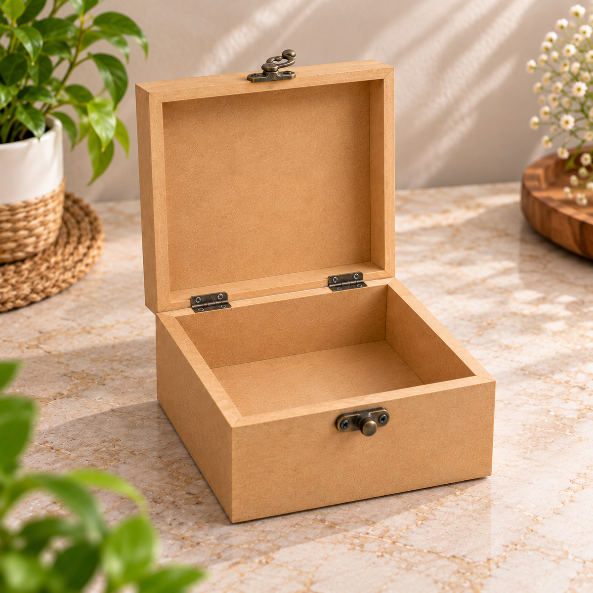 MDF Wooden box 5 x 5 inch (2.5 inch)